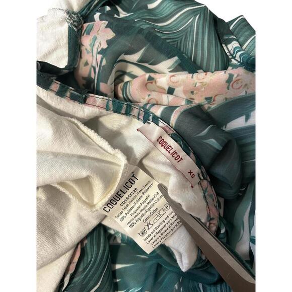 Coquelicot Tropical Print Spaghetti Strap Dress - Picture 4 of 4